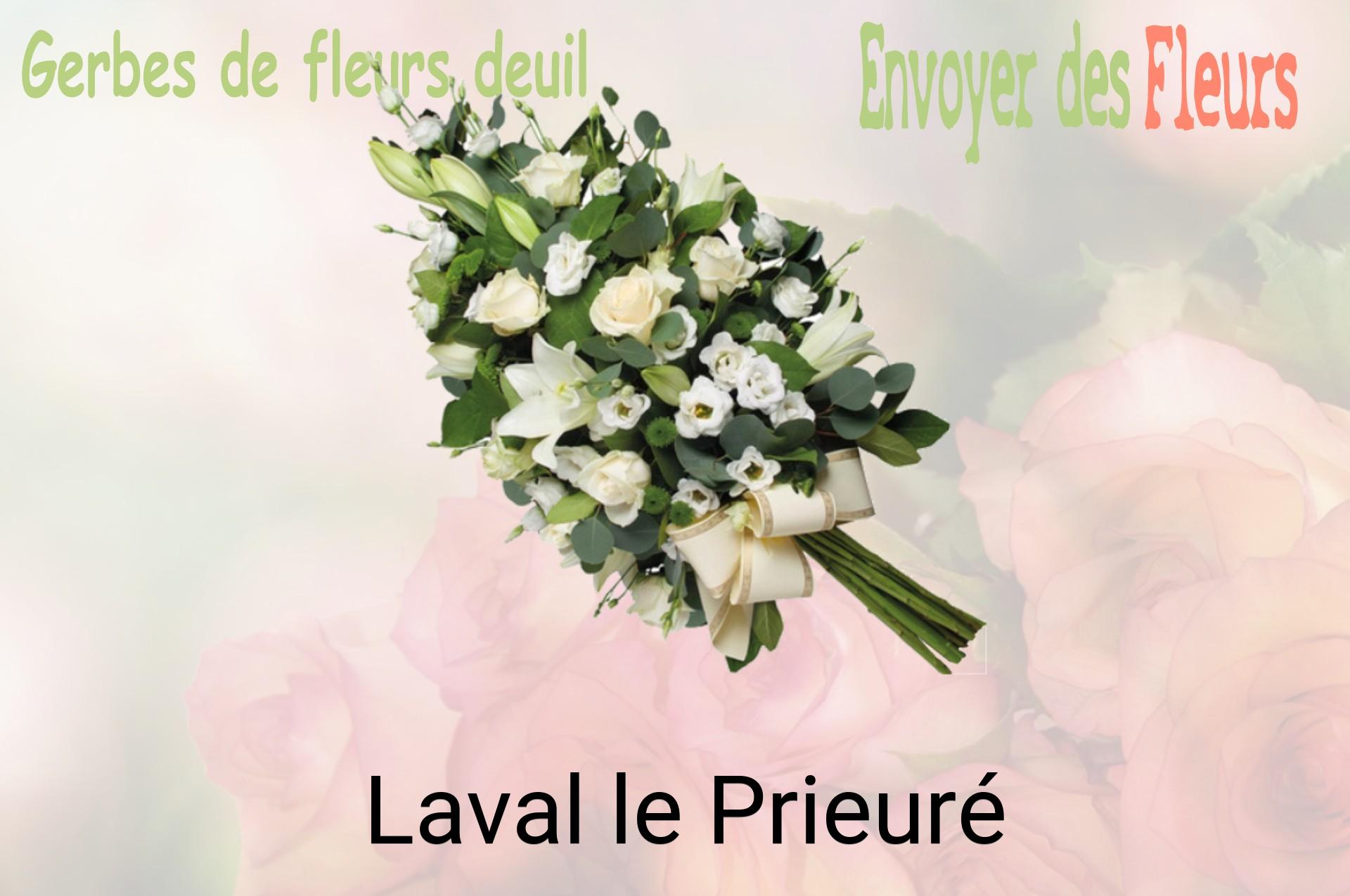 Gerbe de fleurs de deuil livrée à Laval-le-Prieuré